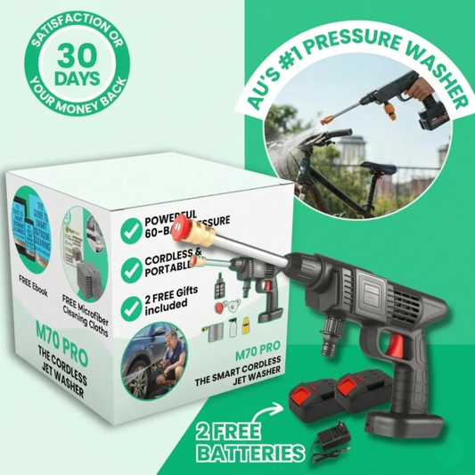 M70 PRO™ Cordless Jet Washer + 2 FREE Batteries