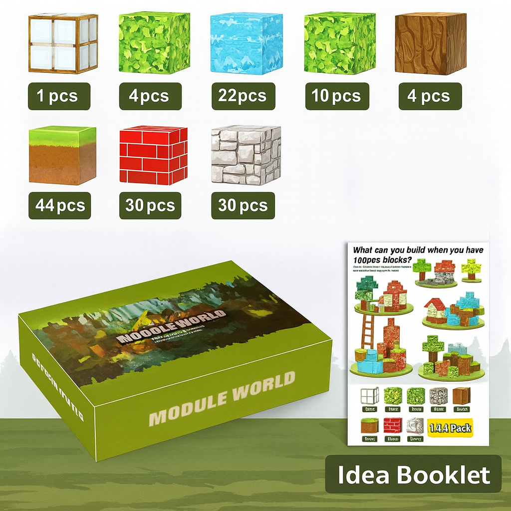 Magnetic Building Blocks Set (100pcs)