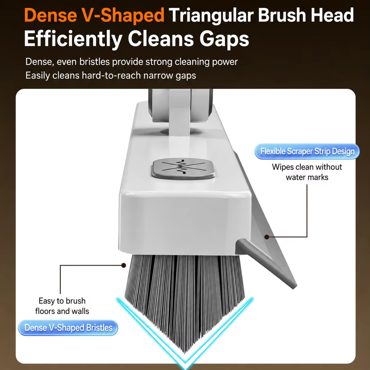 V-Shaped Gap Floor Scrub Brush